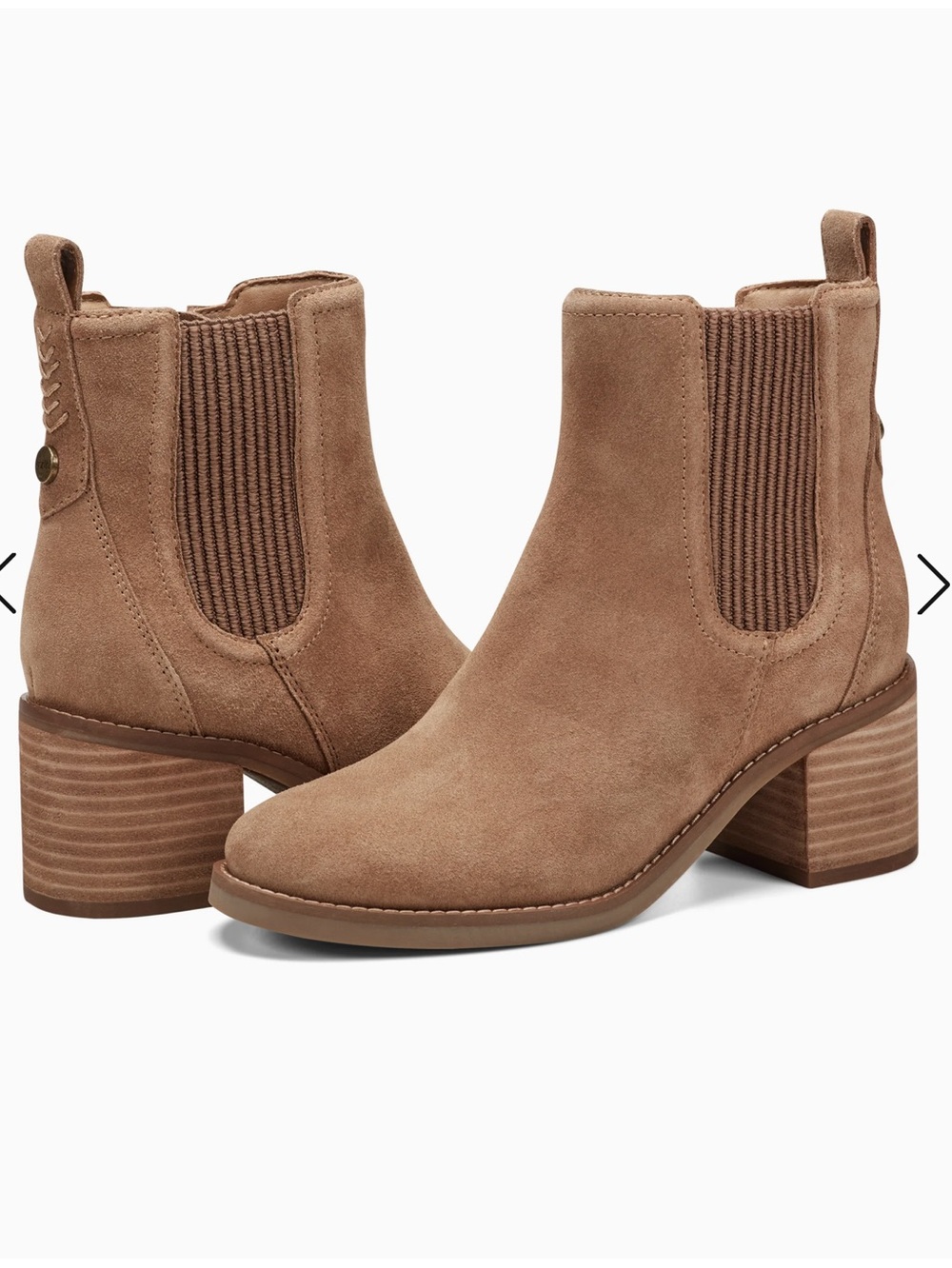 earth® Cassi Ankle Booties, Tan Suede, Size 11, NEW WITH BOX